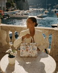 White Flower Print Handbag - GorgeousGul