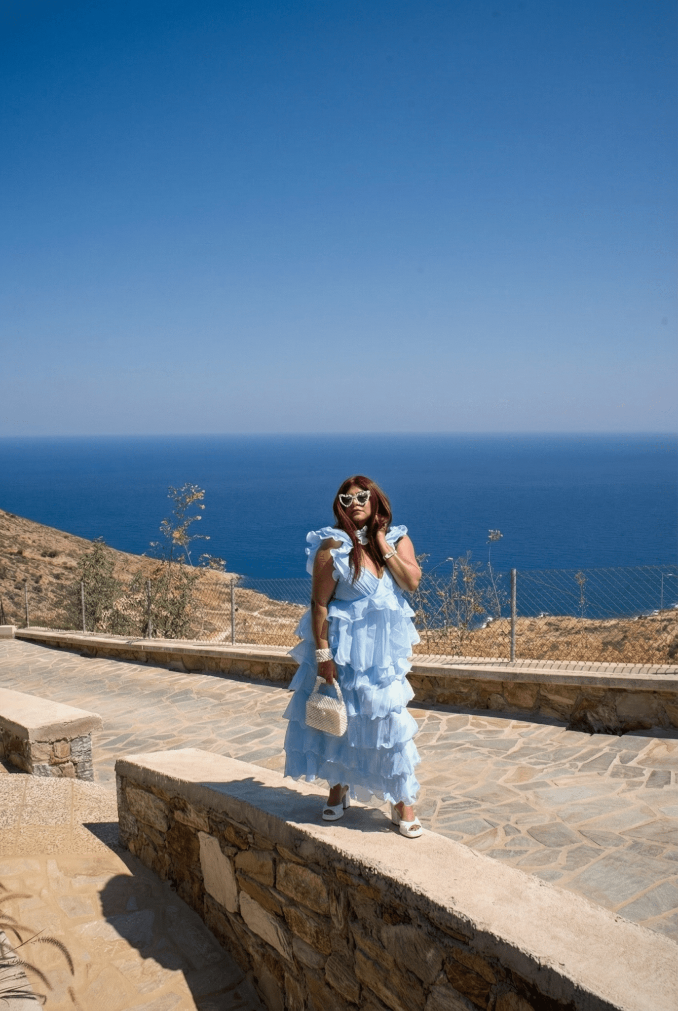 Blue Ruffled Maxi Dress GorgeousGul Blue Ruffled Maxi Dress GorgeousGul