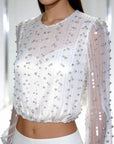 Pearl Dust Mesh Top
