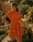 Tangerine Lace Mini Dress - GorgeousGul