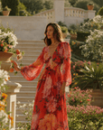 Red Bloom Smocked Dress - GorgeousGul