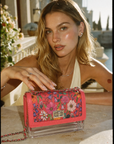 Coral Bloom Clear Shoulder Bag
