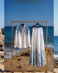Santorini Blue Skirt Set - GorgeousGul