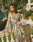 Coral Reef Twist Maxi Dress - GorgeousGul