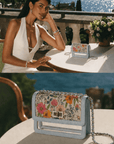 Blue Floral Clear Shoulder Bag - GorgeousGul