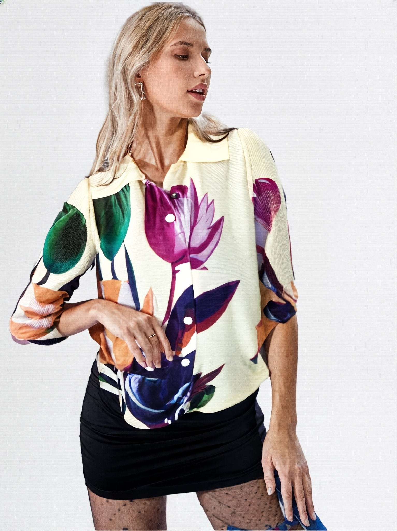 Plisse Tulip Shirt - GorgeousGul