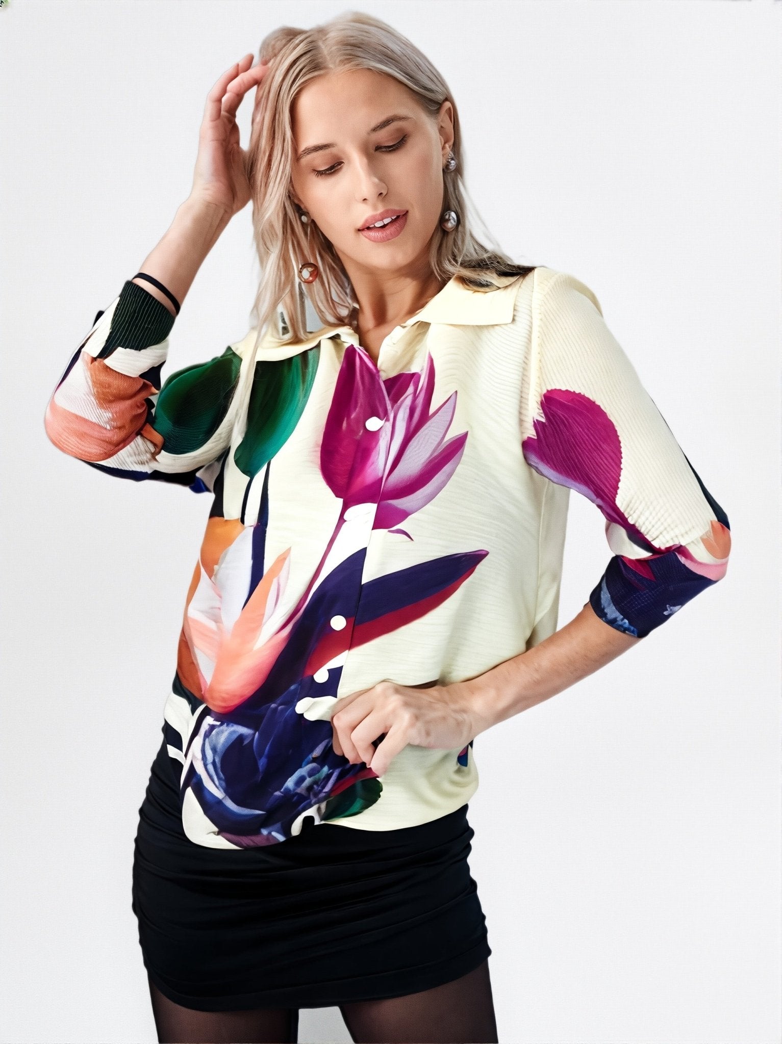 Plisse Tulip Shirt - GorgeousGul