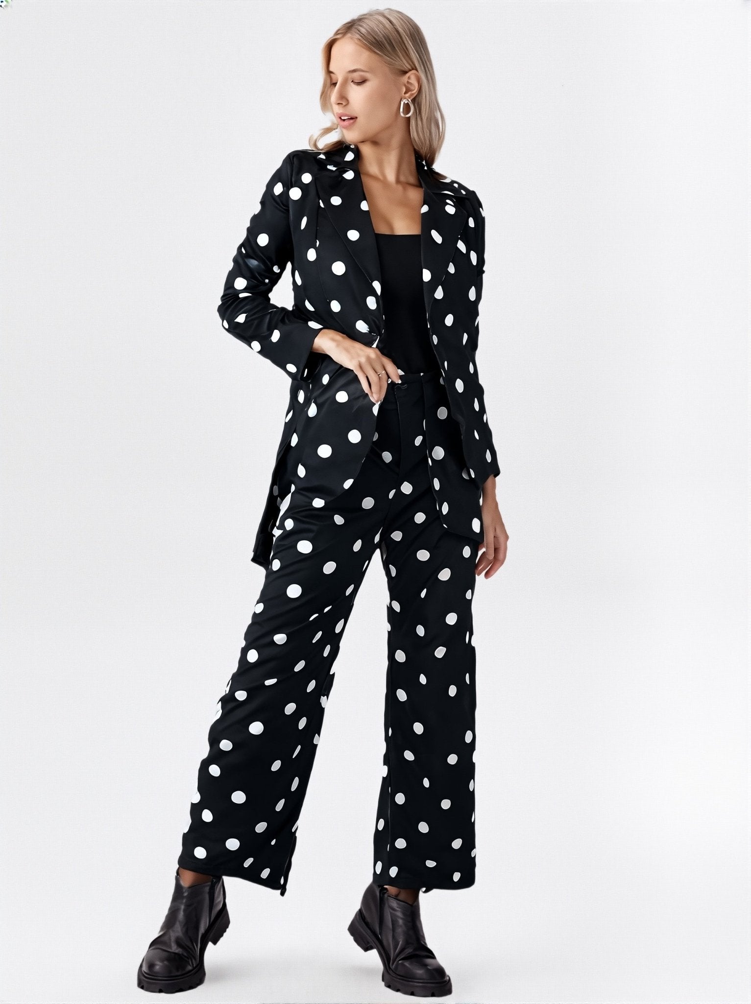Vintage Polka Dot Blazer set - GorgeousGul