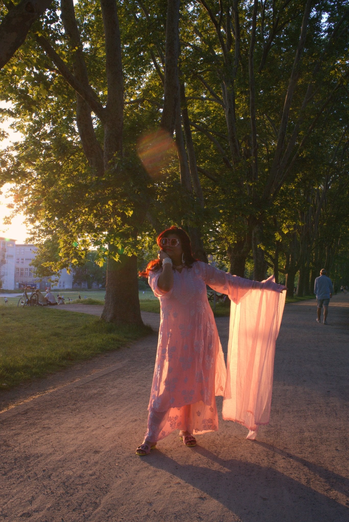 Pink Indian Chikankari