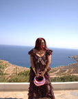 Brown Ruffled Maxi Dress - GorgeousGul