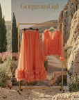 Coral Riviera Skirt Set - GorgeousGul