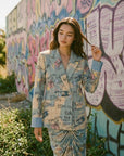 Graffiti Plaid Statement Blazer - GorgeousGul