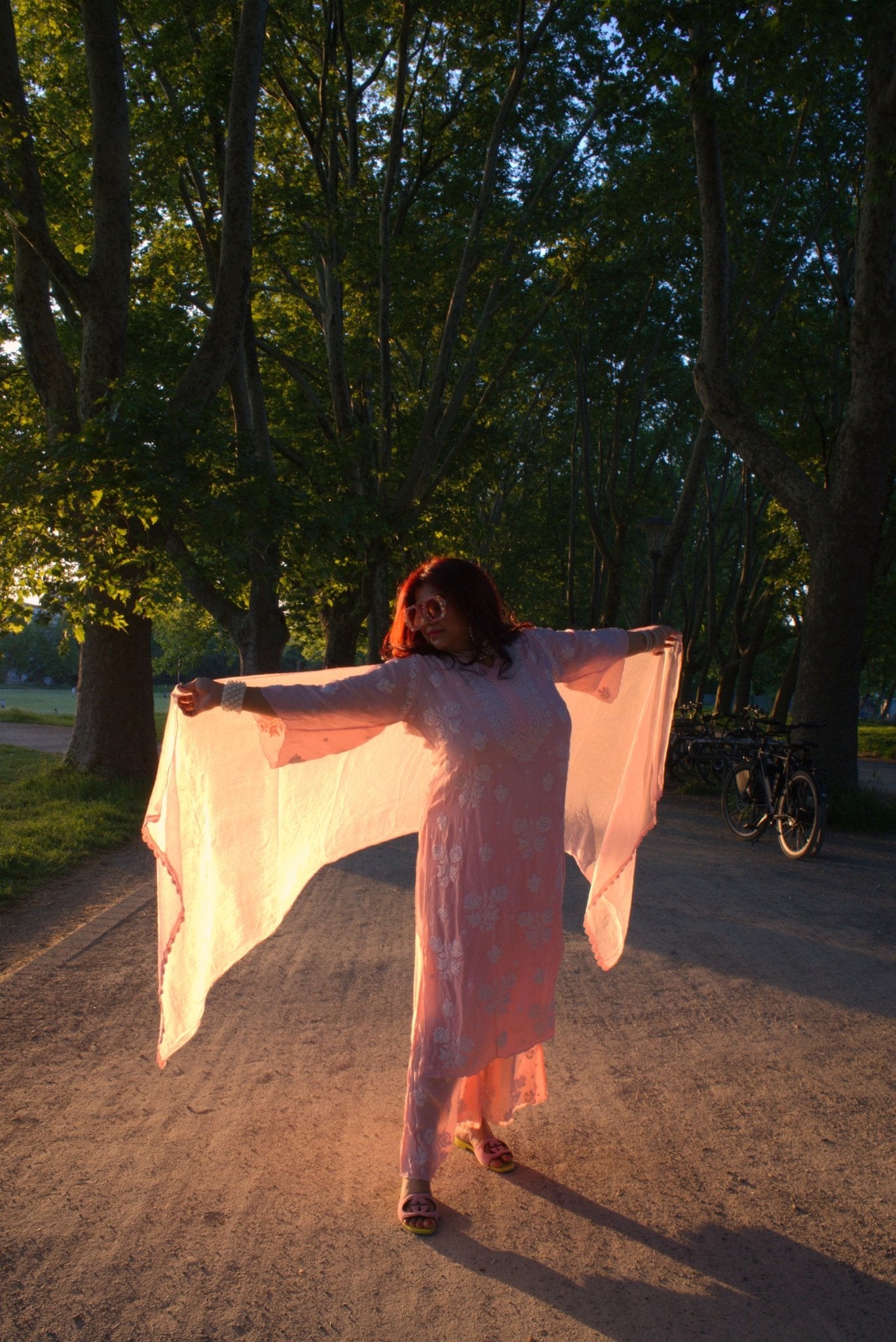 Pink Indian Chikankari
