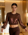 Pearl Dust Mesh Top