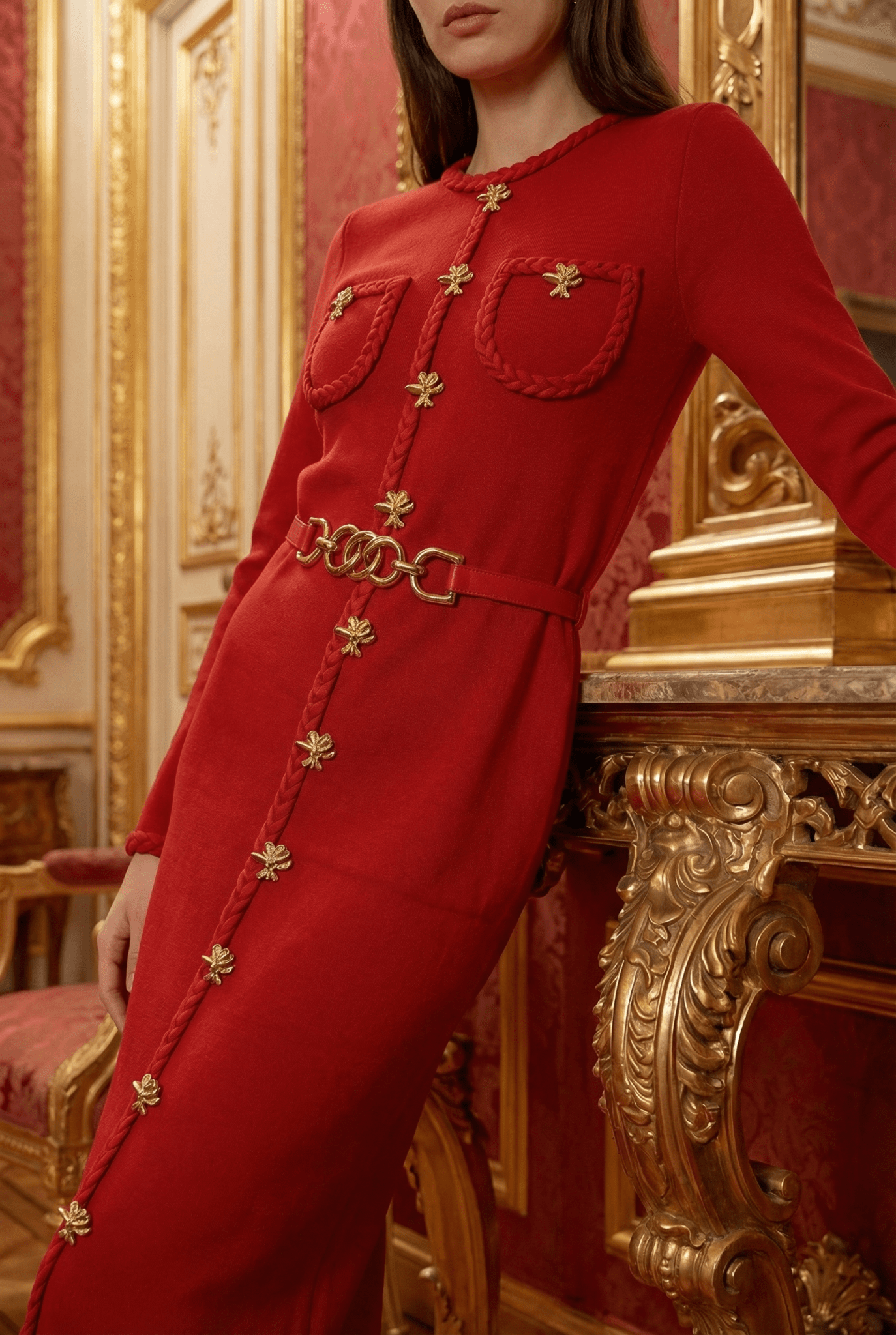 Royal Ember Red Midi Dress GorgeousGul Royal Ember Red Midi Dress GorgeousGul