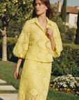 Lemon Bloom Lace Top - GorgeousGul