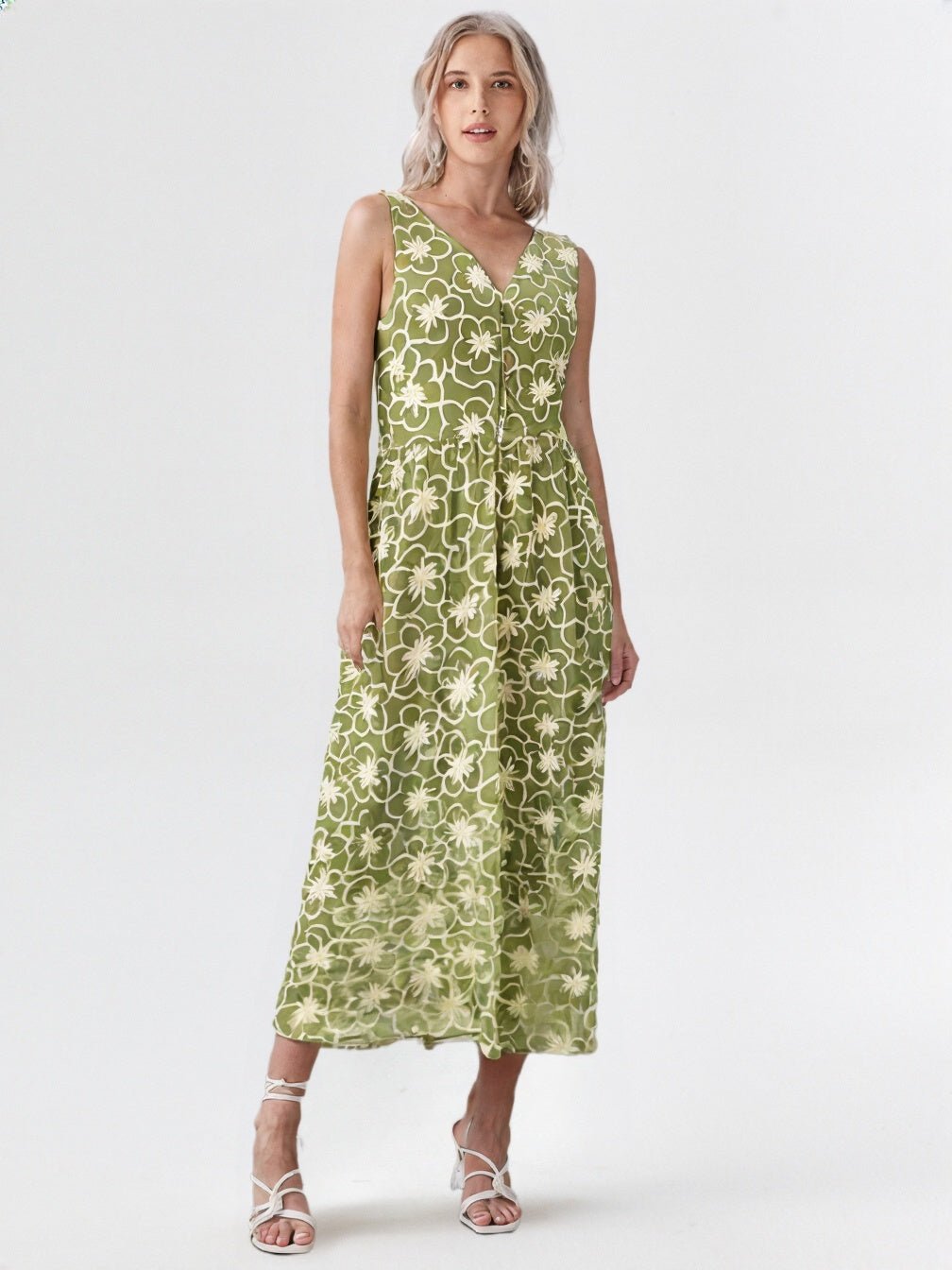 3D Pistachio Dress - GorgeousGul