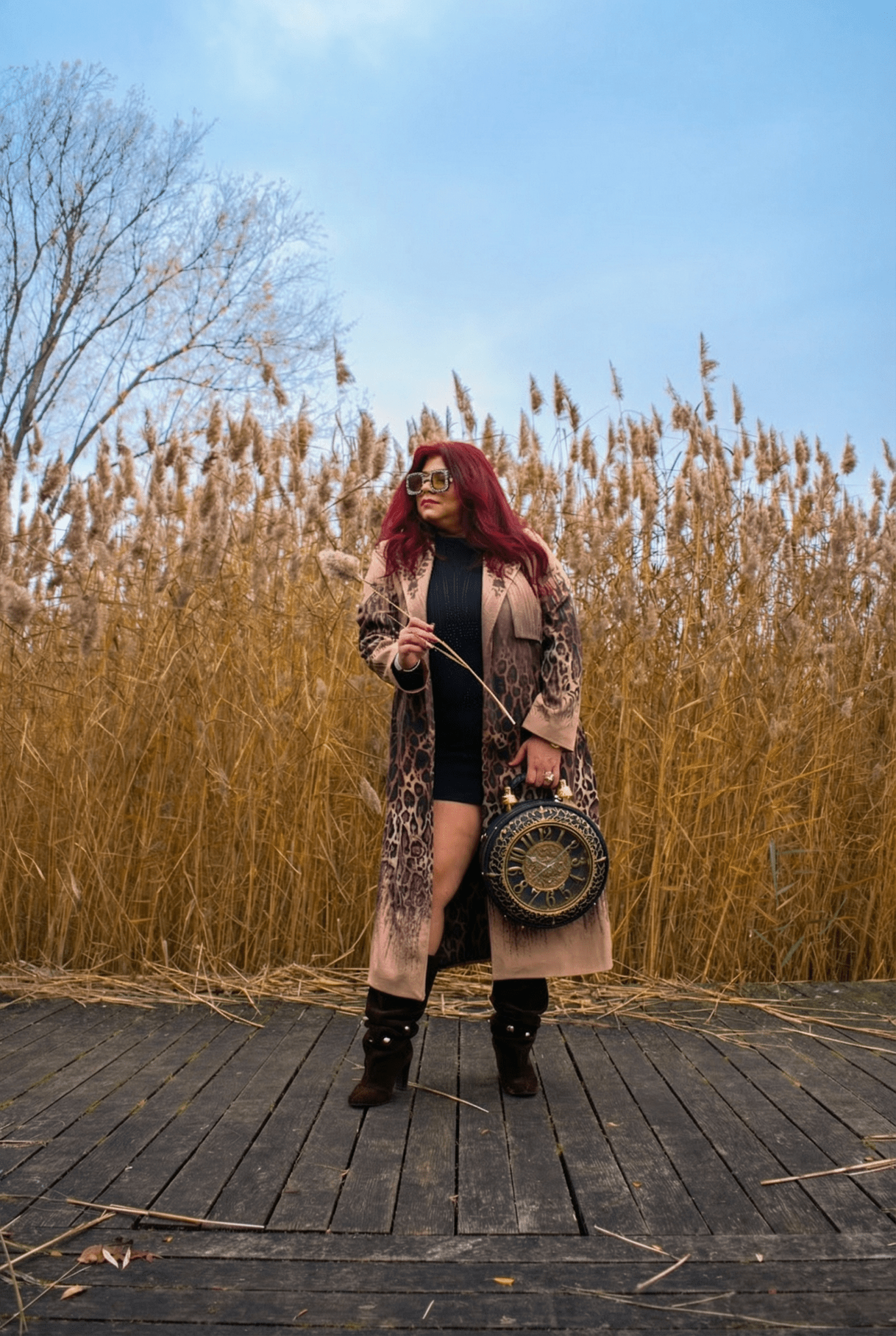 Ombré Royal Serpent Trench - GorgeousGul