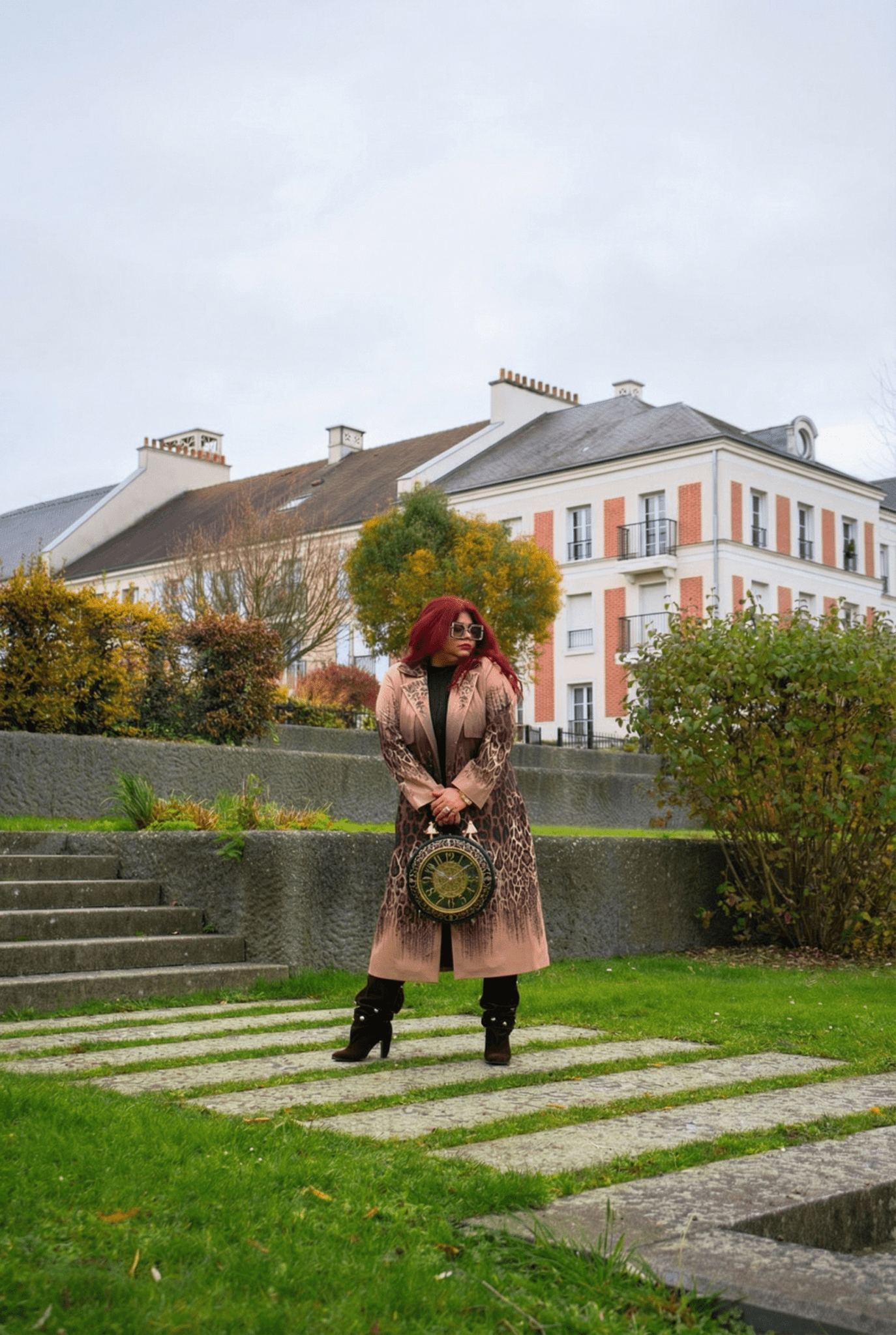 Ombré Royal Serpent Trench - GorgeousGul