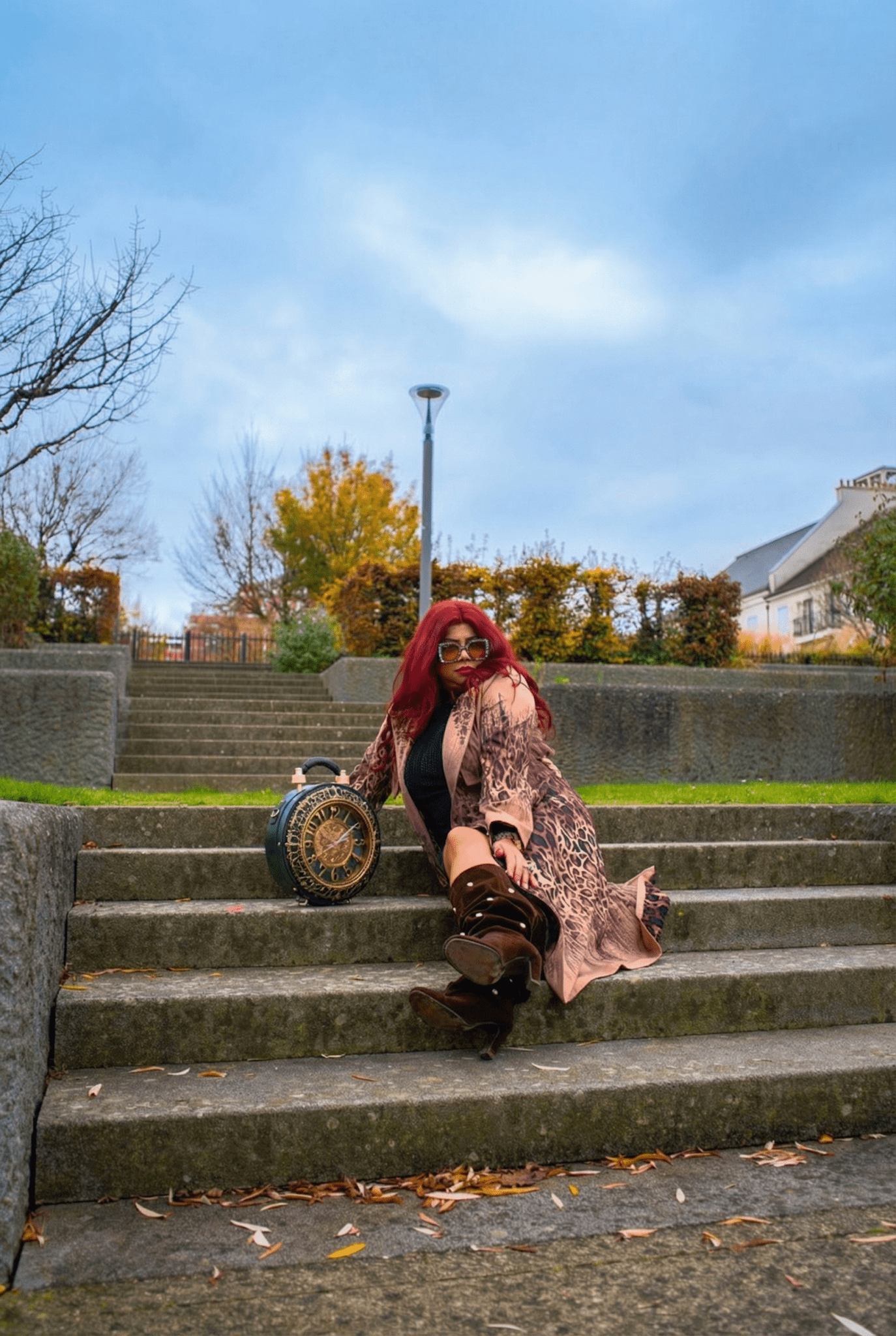 Ombré Royal Serpent Trench - GorgeousGul