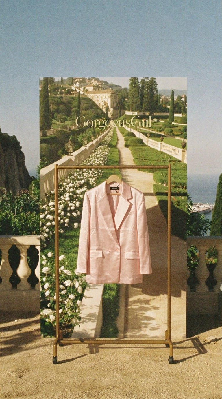 Blush Satin Blazer - GorgeousGul