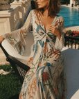 Coral Reef Twist Maxi Dress - GorgeousGul