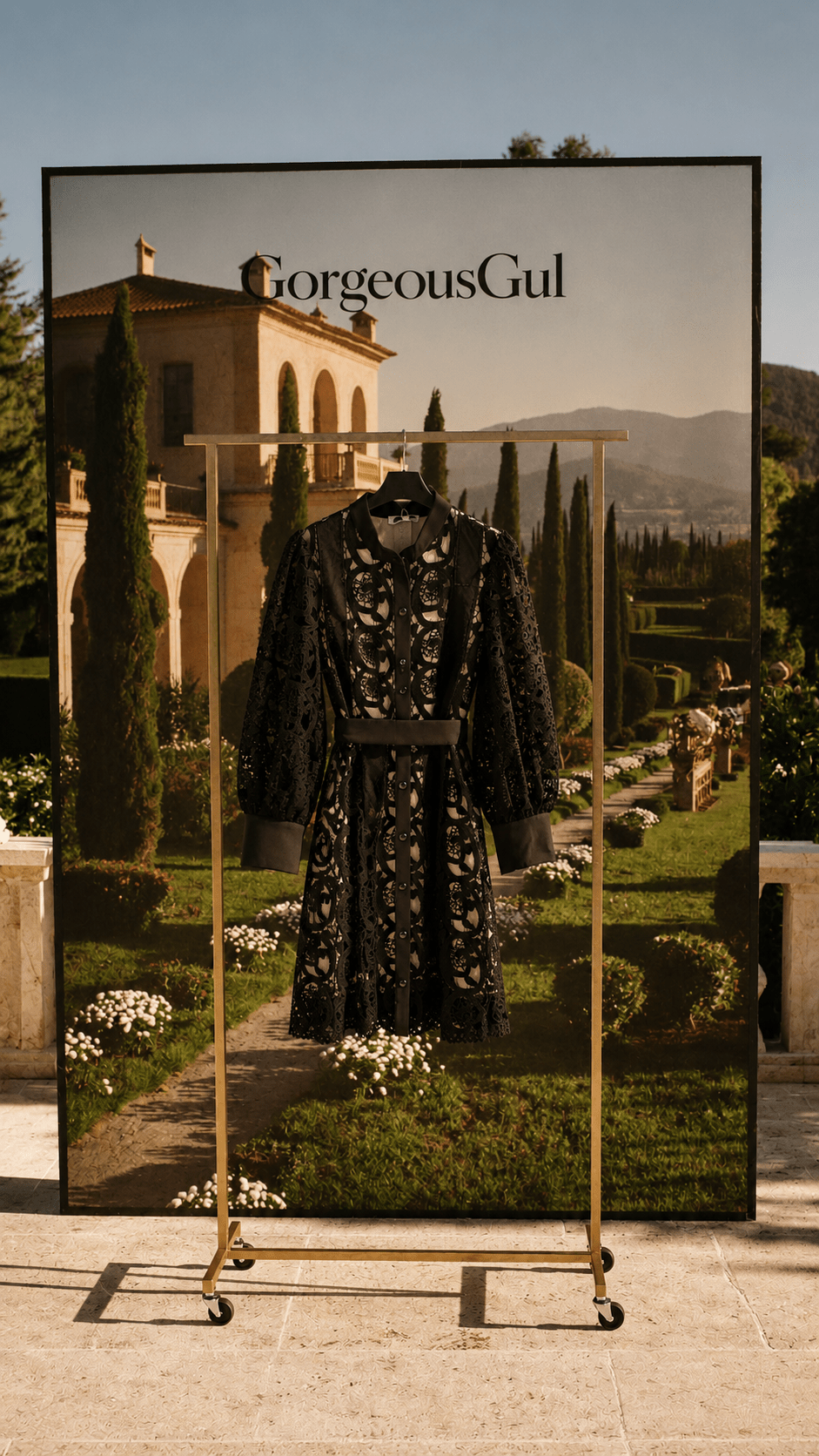 Black Lace Shirt Dress - GorgeousGul