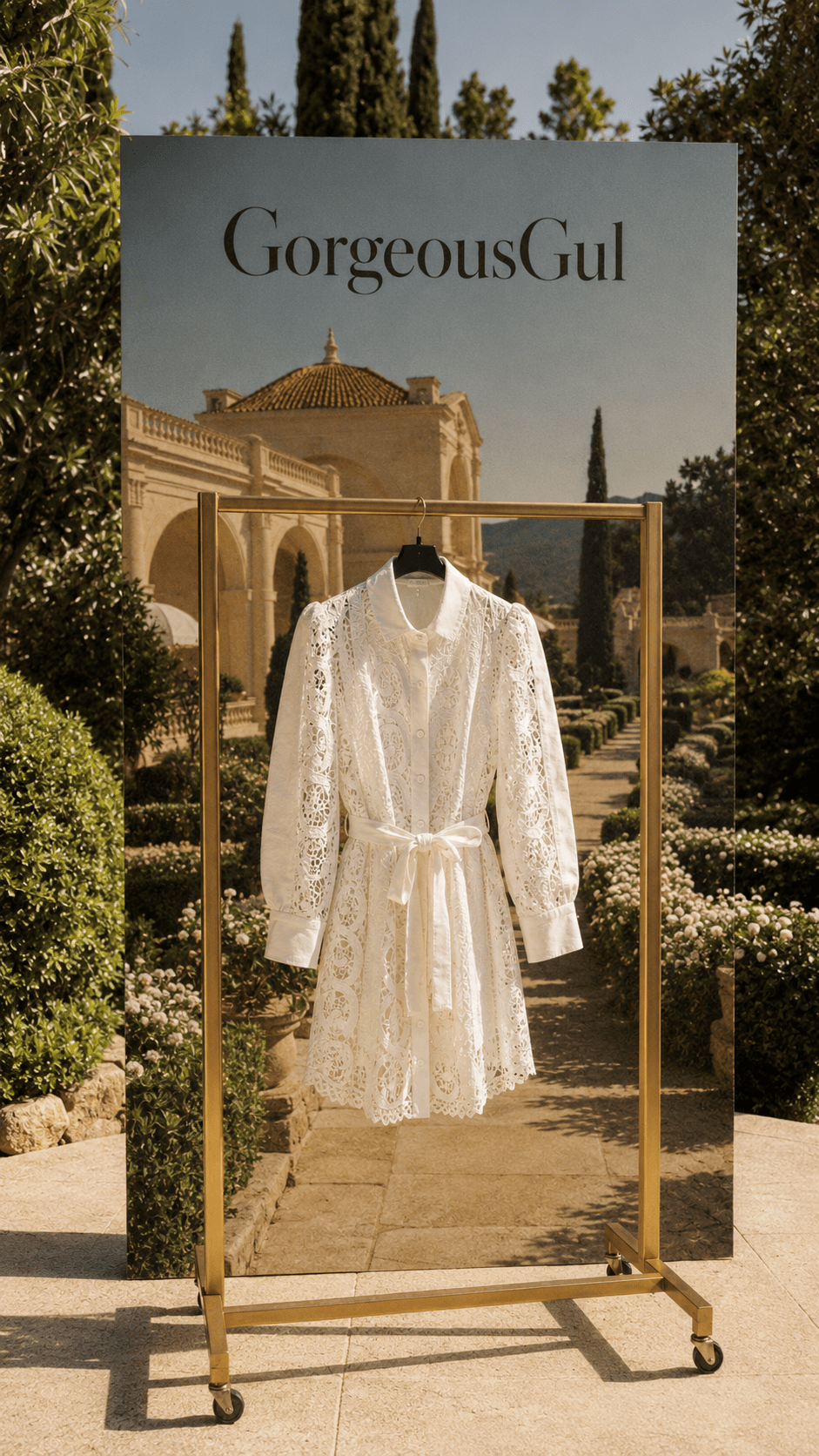 White Lace Belted Mini Dress - GorgeousGul