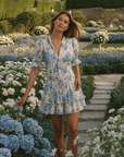 Blue Garden Mini Dress - GorgeousGul