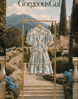 Blue Garden Mini Dress - GorgeousGul