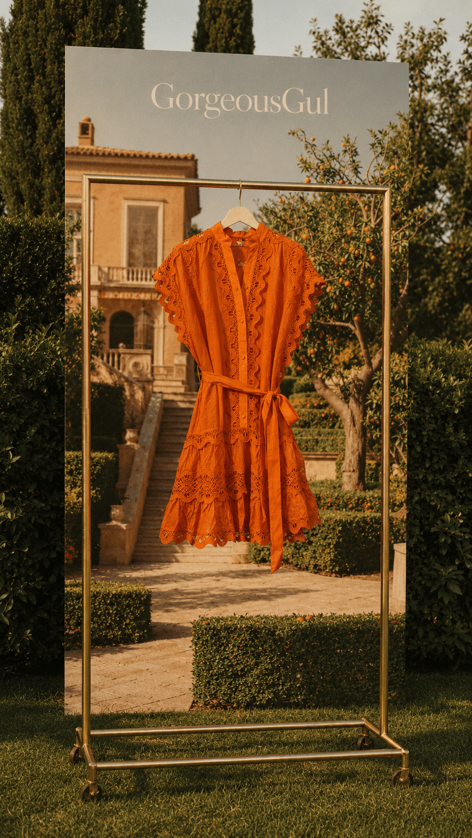Tangerine Lace Mini Dress - GorgeousGul