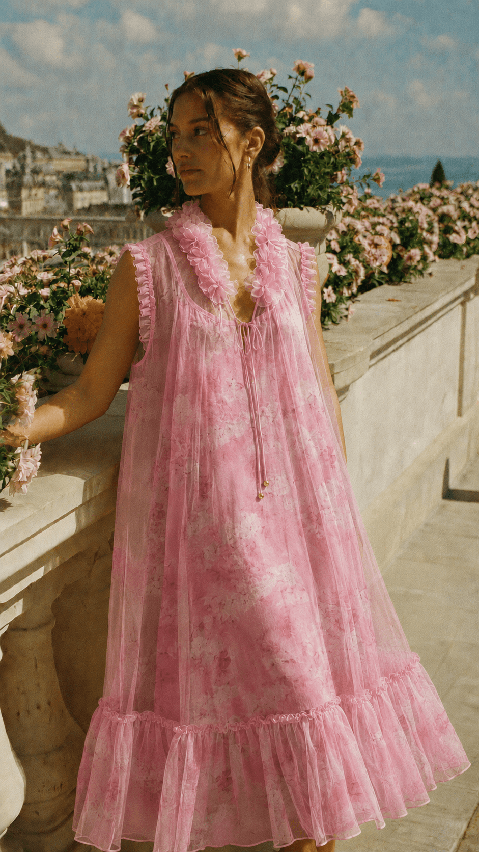 Rose Petal Sheer Dress - GorgeousGul