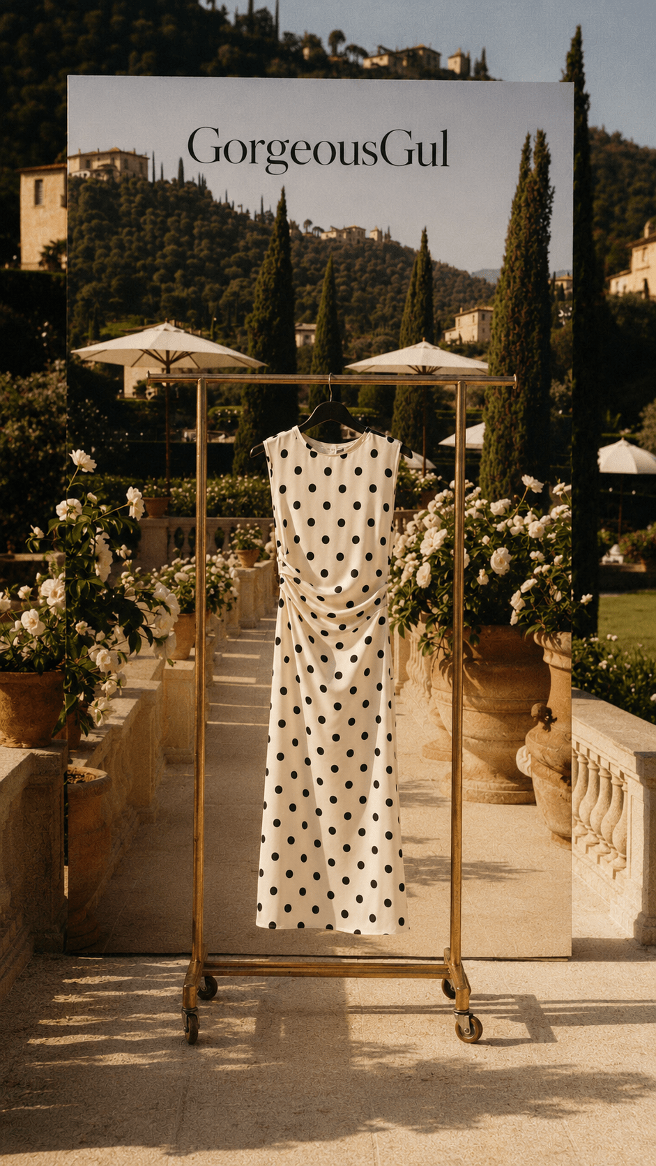 Classic Dot Ruched Dress - GorgeousGul