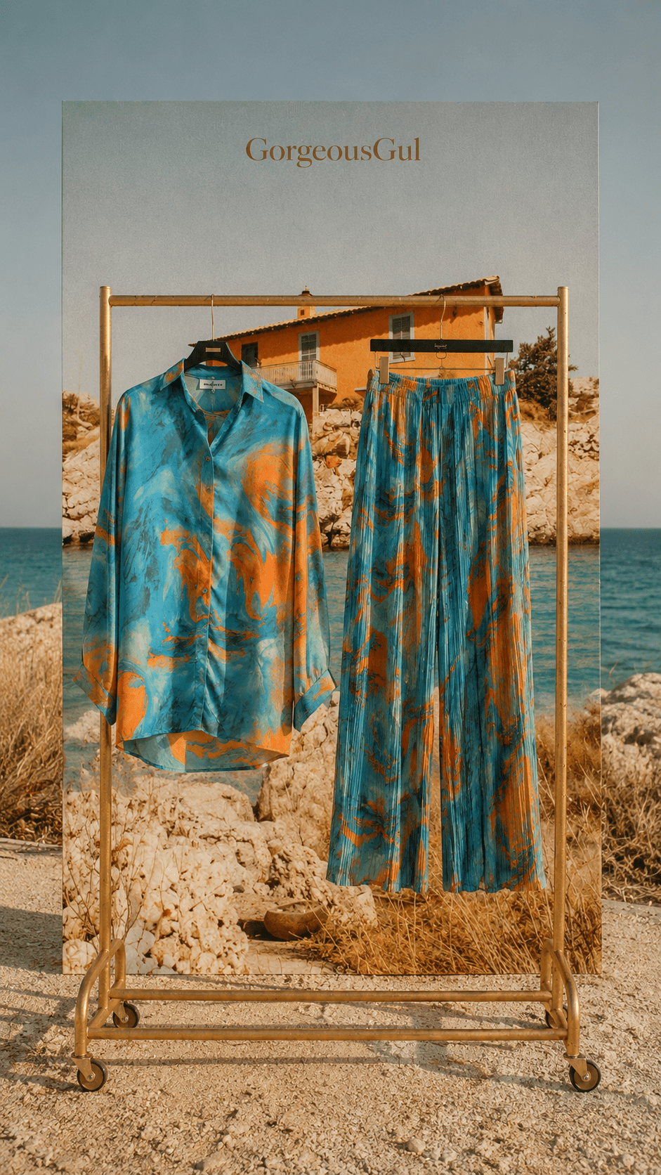 Turquoise Ember Shirt Set - GorgeousGul