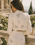 Ivory Pearl Cropped Jacket - GorgeousGul