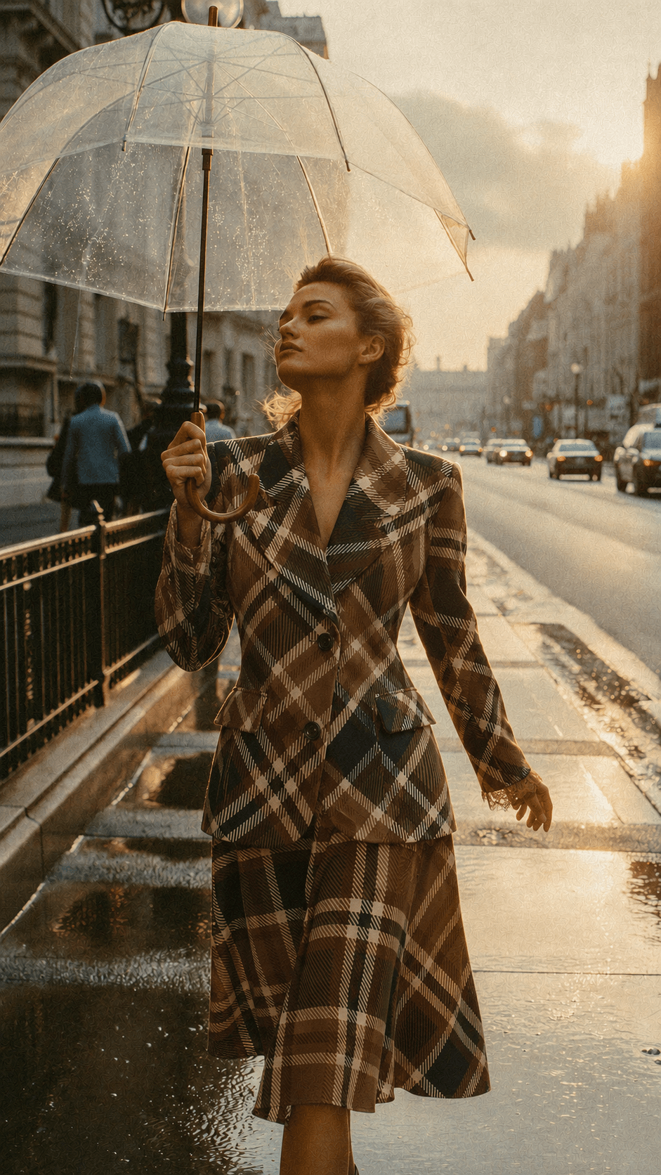 Brown Heritage Blazer Set - GorgeousGul