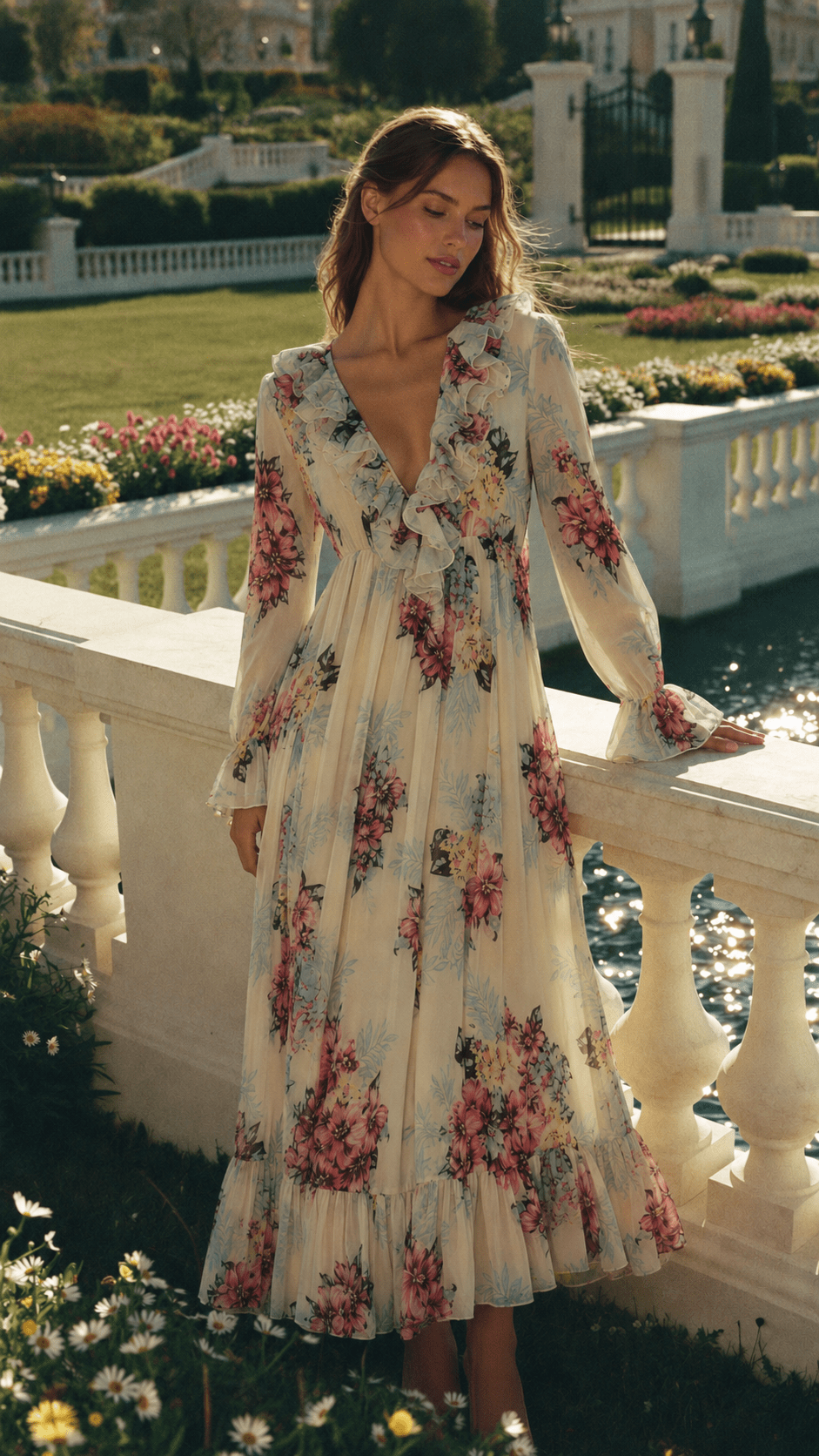 Romantic Bloom Ruffle Dress - GorgeousGul