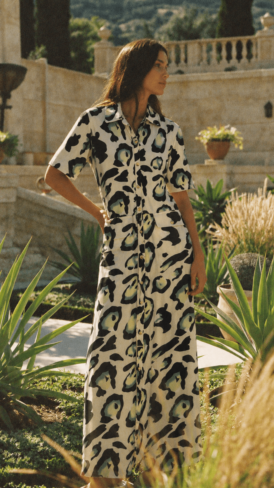 Ivory Safari Shirt Dress - GorgeousGul