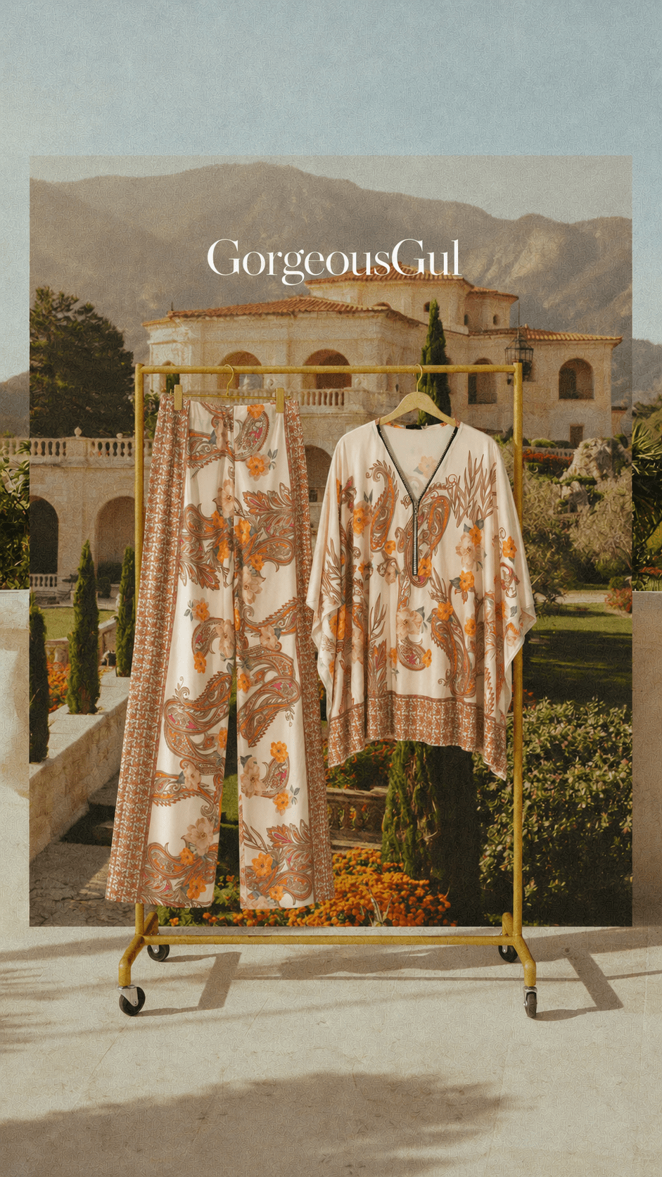 Ivory Paisley Resort Set - GorgeousGul