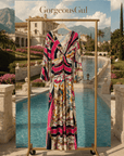 Fuchsia Equestrian Maxi Dress - GorgeousGul