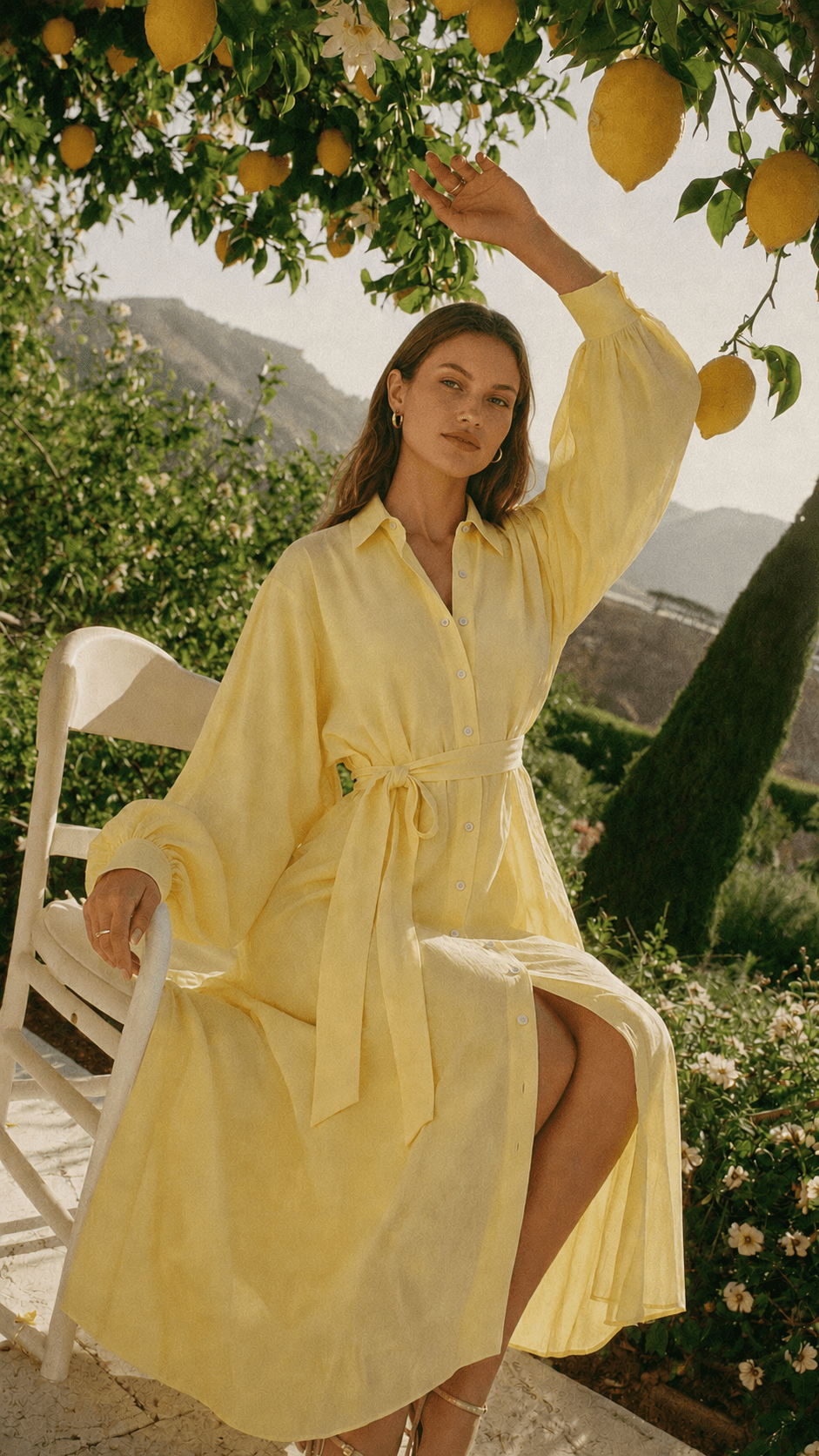 Lemon Garden Midi Dress - GorgeousGul