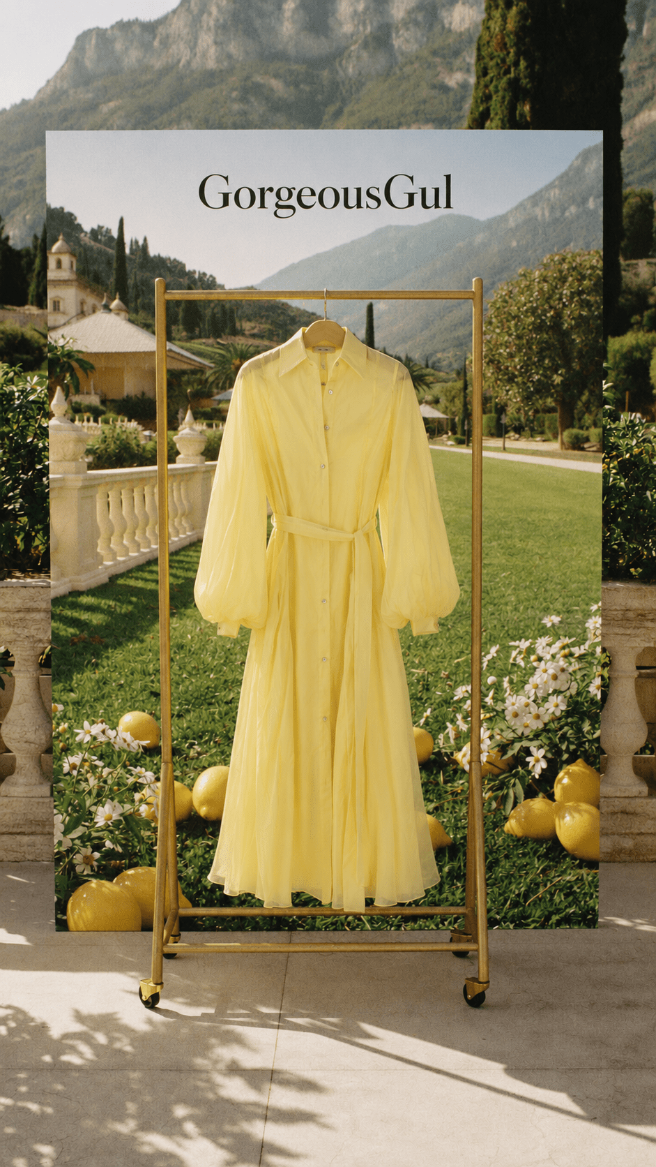 Lemon Garden Midi Dress - GorgeousGul