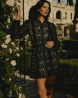 Black Lace Shirt Dress - GorgeousGul