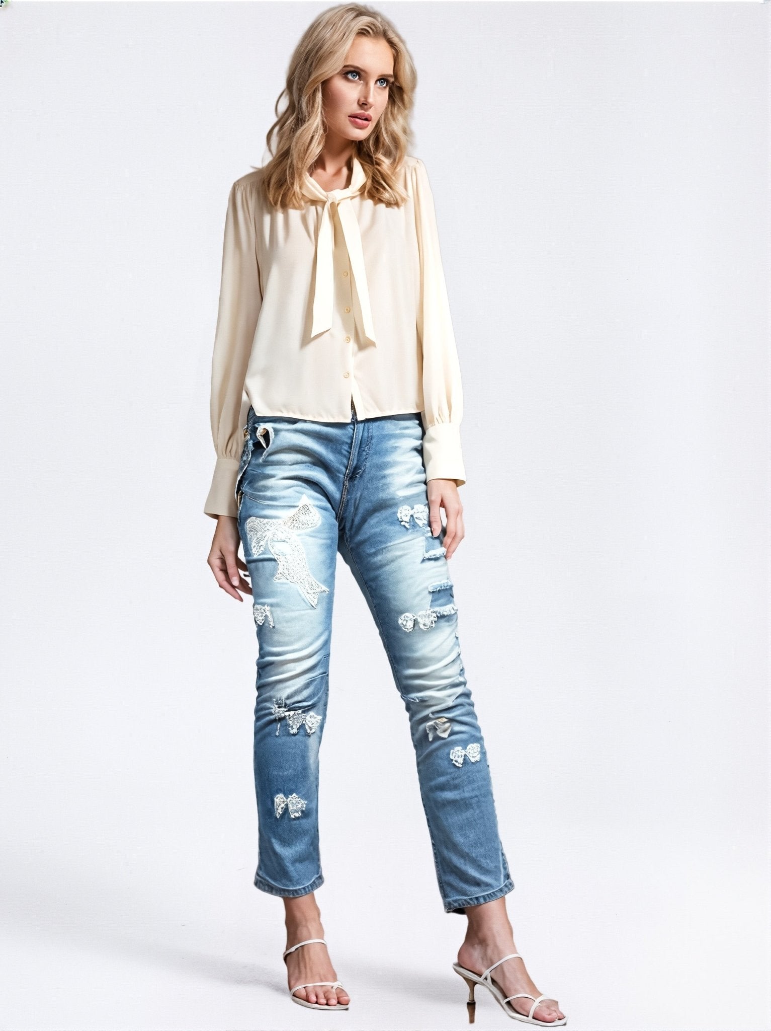 The Bow Jeans - GorgeousGul