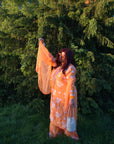 Designer Orange Chikankari