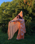 Designer Orange Chikankari