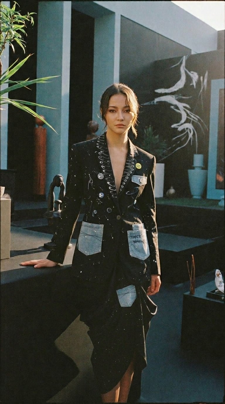 Midnight Street Art Blazer - GorgeousGul