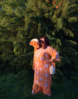 Designer Orange Chikankari