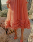 Coral Riviera Skirt Set - GorgeousGul