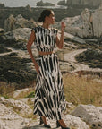 Black & White Resort Skirt Set - GorgeousGul